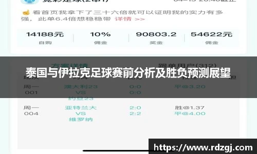 泰国与伊拉克足球赛前分析及胜负预测展望